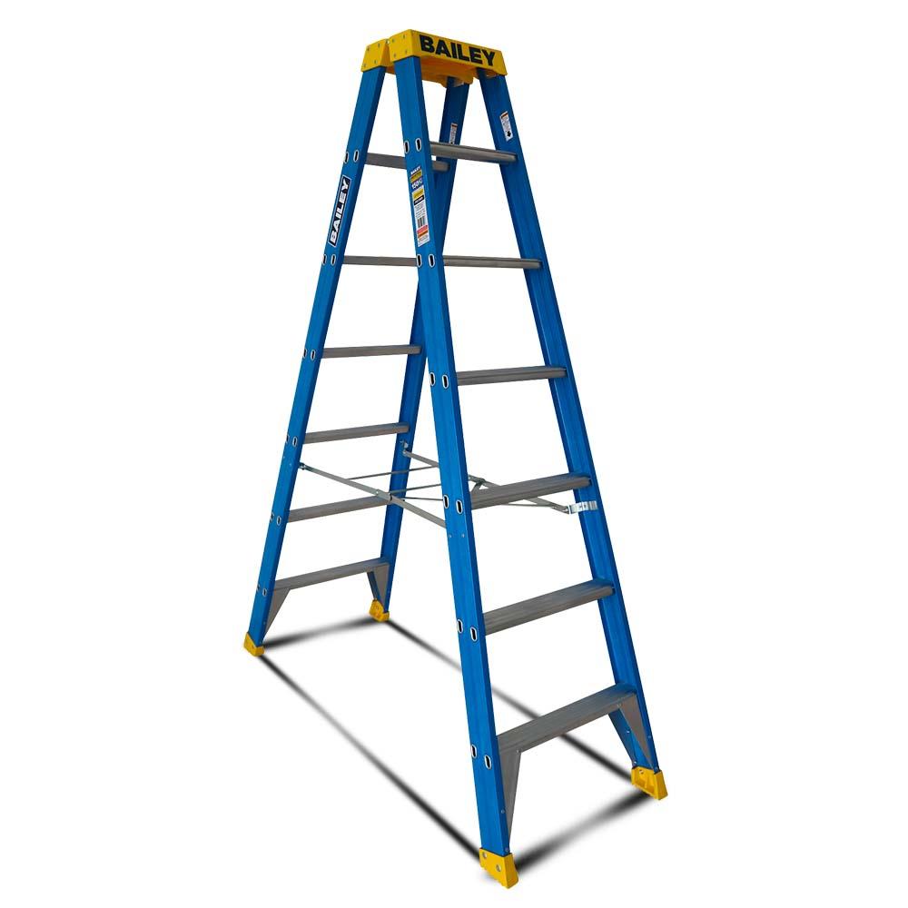 Bailey FS13981 7 Step 2.1m 150kg Fibreglass Double Sided Industrial Ladder – image 1