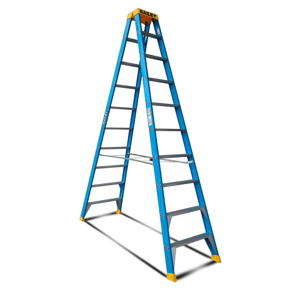 Bailey FS13983 10 Step 3.0m 150kg Fibreglass Double Sided Industrial Ladder – image 1