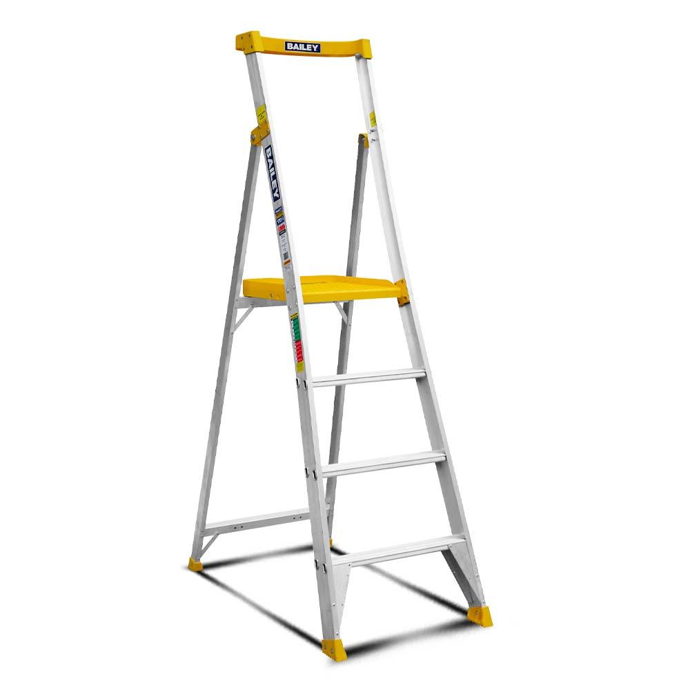 Bailey FS13933 4 Step 1.2m 170kg Aluminium Punchlock Platform Ladder – image 1