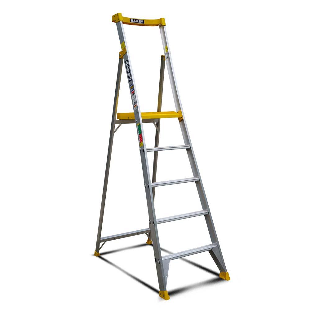Bailey FS13934 5 Step 1.5m 170kg Aluminium Punchlock Platform Ladder – image 1