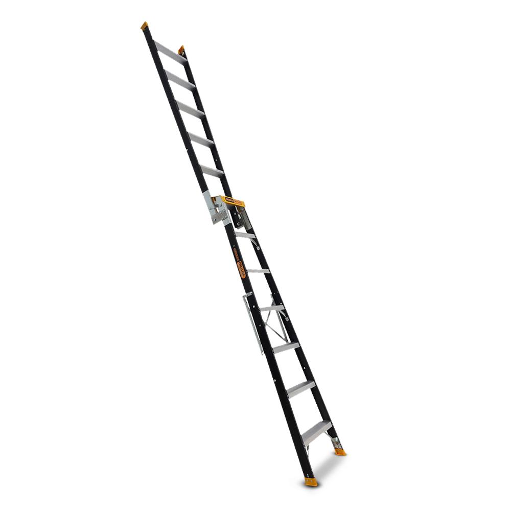 Gorilla FDM007-PRO PRO-LITE 2.05m - 3.74m 150kg 7-Step Fibreglass Industrial Dual Purpose Step Ladder – image 2