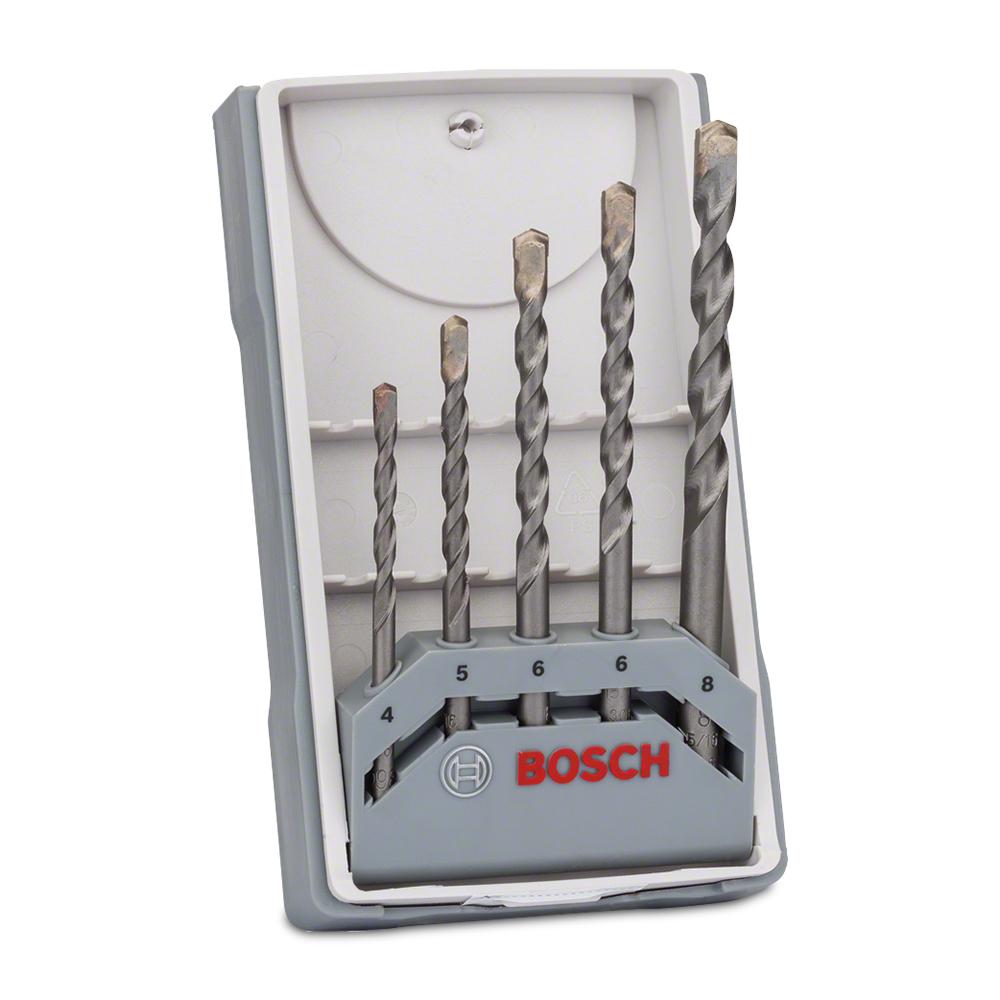 Bosch 5PC X-PRO SILVER (2.607.017.080) 5pce 4mm-8mm CYL-3 Concrete Drill Bit Set – image 1