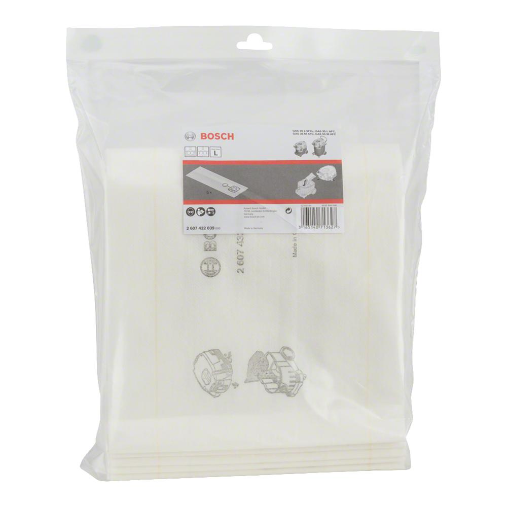 Bosch NASS GAS 35 (2.607.432.039) 5-Pack L Class Filter Bag for Fluids Gas 35 – image 2