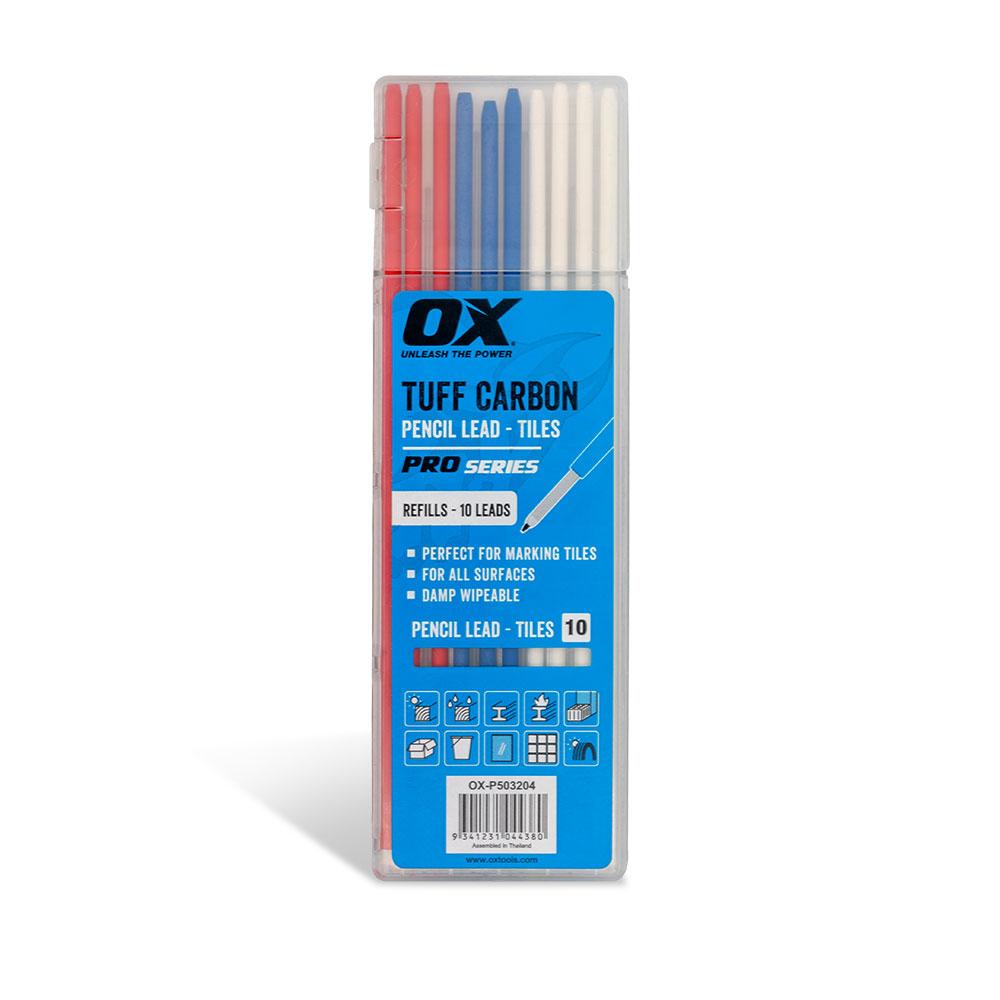 OX Tools OX-P503204 10-Pack Pro Tuff Carbon Pencil Leads suits OX-P503201 – image 1
