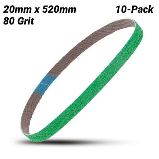 Sia Abrasives 2511 10-Pack 20mm x 520mm P80 Ceramic Sanding Belt