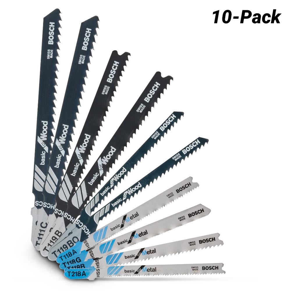 Bosch RB - 10ER SET (2.607.010.630) 10-Pack Wood & Metal Jigsaw Blades – image 1