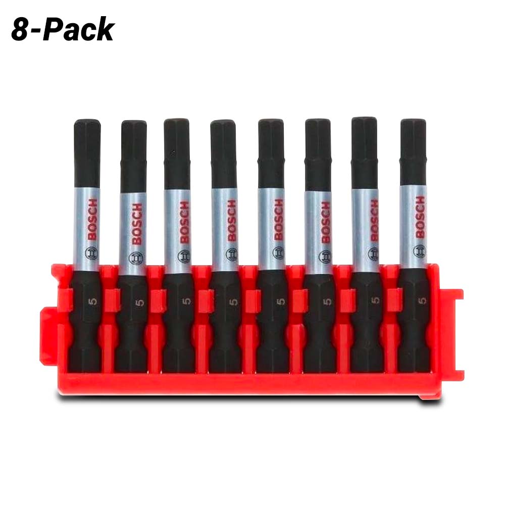 Bosch HEX 5MM PB CLIP 8PK (2.610.050.961) 8-Pack Impact Tough Modular Hex5 1/4" x 50mm Screwdriver Bit Set – image 1