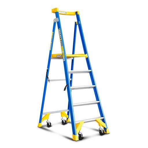 Bailey FS13532 5 Step 1.5m 170kg Fibreglass Platform Stepladder With Ladders
