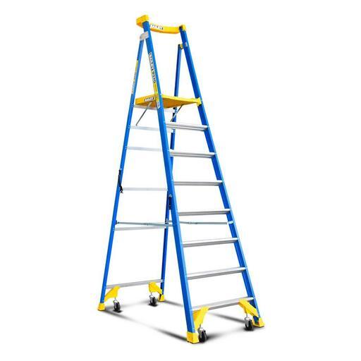 Bailey FS13535 8 Step 2.4m 170kg Fibreglass Platform Stepladder With Ladders