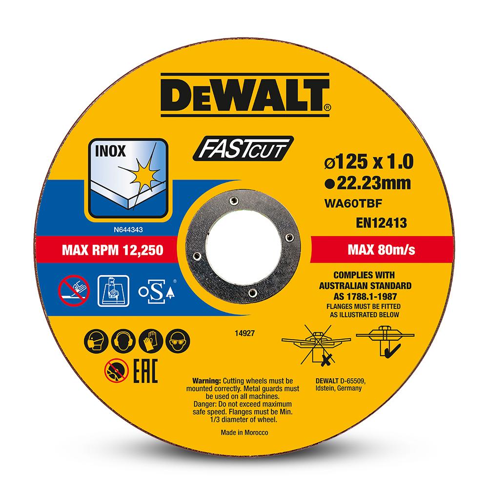 DeWalt DT20598-QZ 50-Pack 125mm x 1mm x 22.23mm High Performance FASTCUT Thin Bonded Discs – image 4
