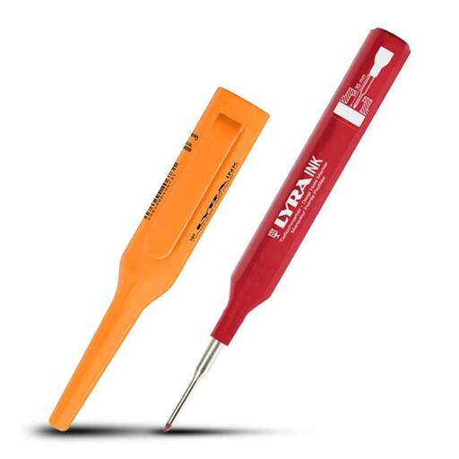 Lyra L4488001 35mm x 1mm Telescopic Tip Anti Roll Marker - Red