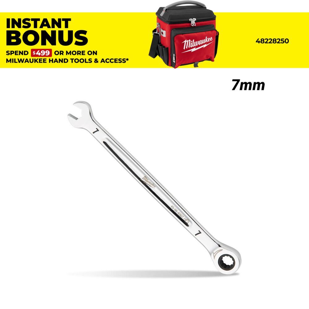 Milwaukee 45969307 7mm Ratcheting Combination Wrench – image 1