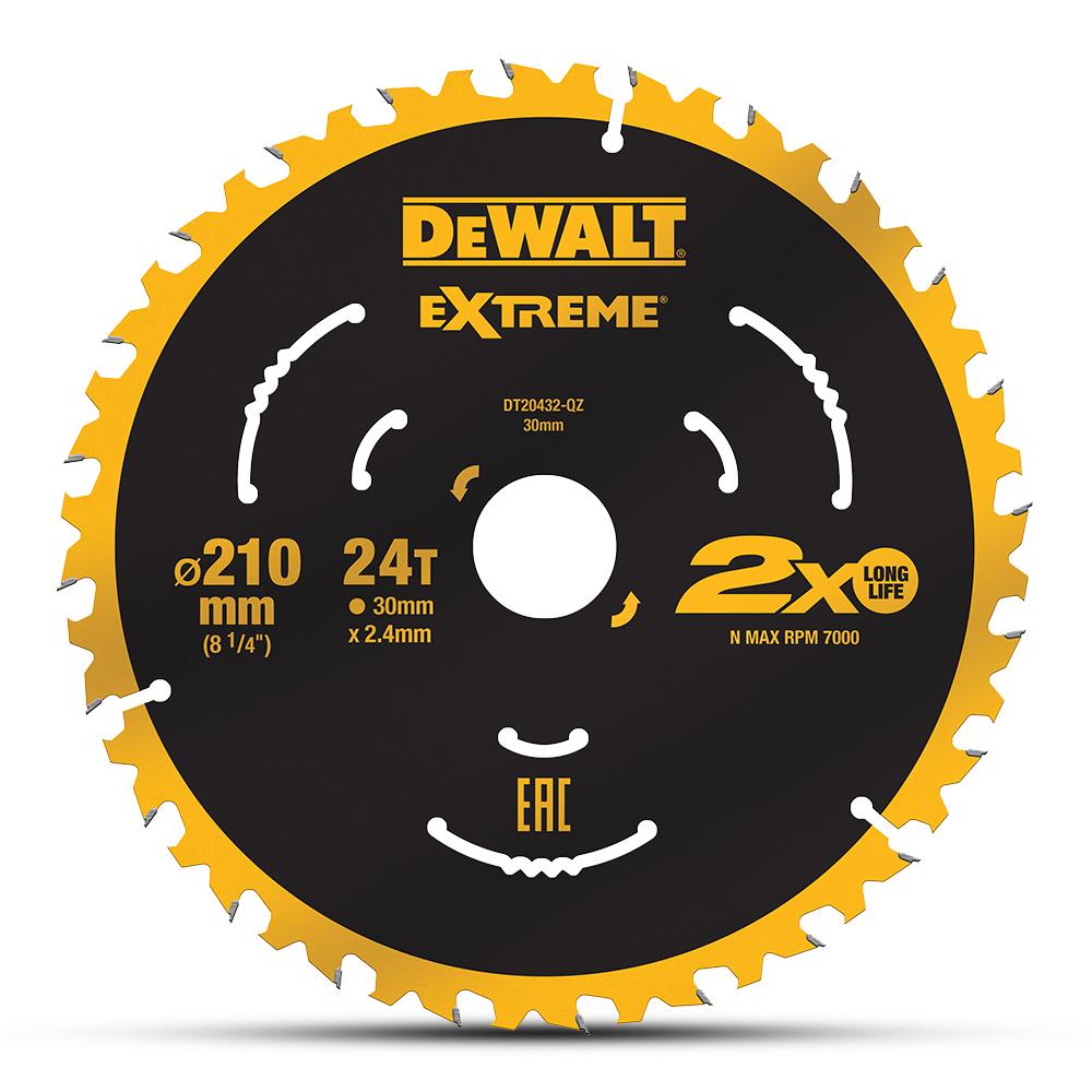 DeWalt DT20432-QZ 210mm (8-1/4") 24T Extreme Circular Saw Blade – image 4