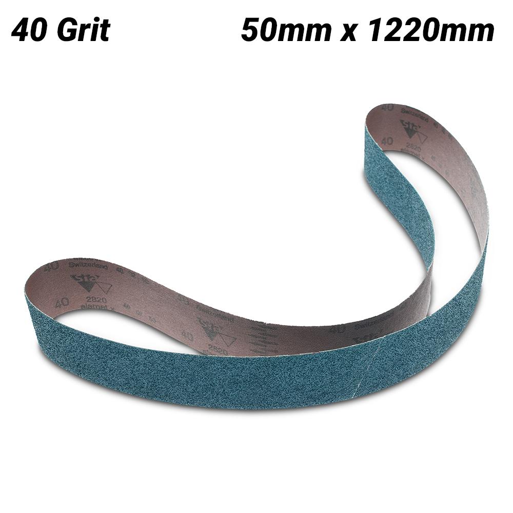Sia Abrasives F03E0044YW 5-Pack 50mm x 1220mm P40 Zirconia Alumina Sanding Belt – image 3