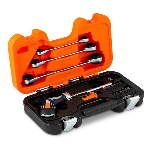 Bahco 808050P-25 25pce 1/4" Ratcheting Bit Screwdriver Set with Pistol Handle
