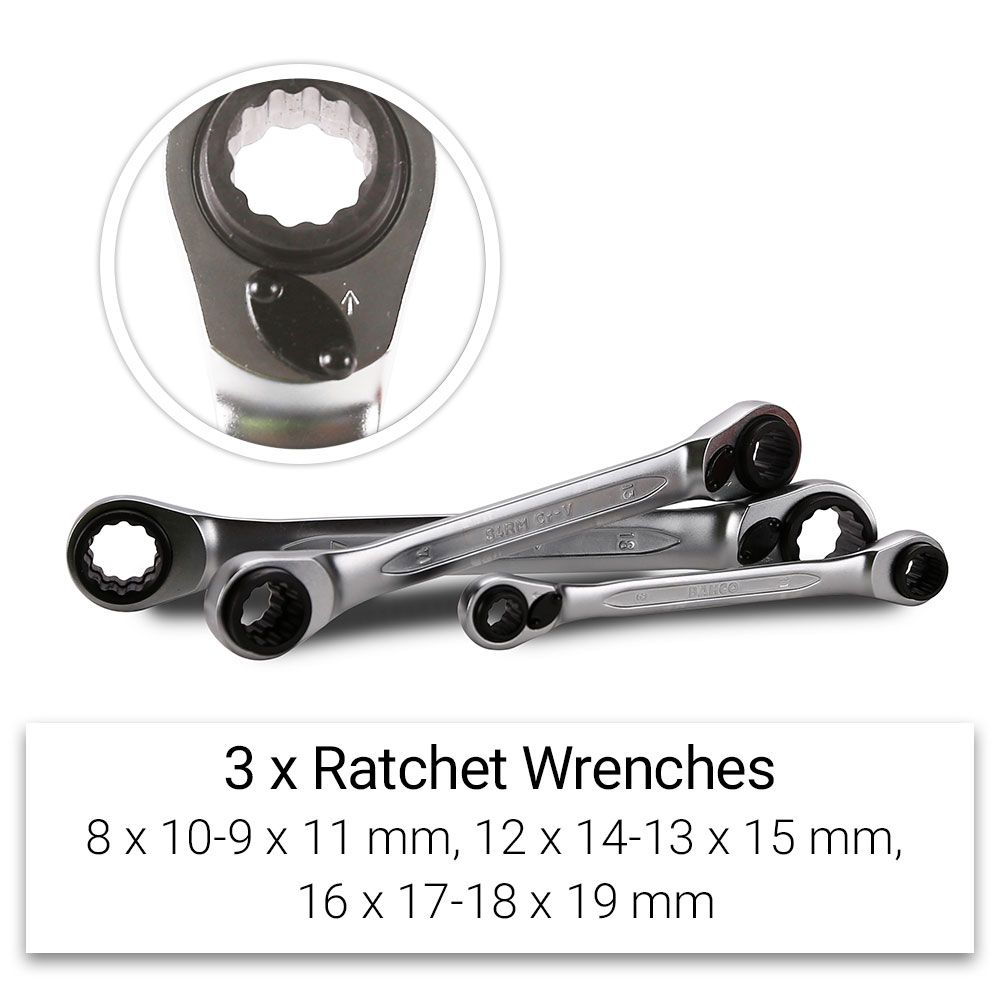 Bahco 808050P-25 25pce 1/4" Ratcheting Bit Screwdriver Set with Pistol Handle – image 9