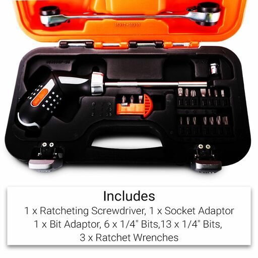 Bahco 808050P-25 25pce 1/4" Ratcheting Bit Screwdriver Set with Pistol Handle – image 3