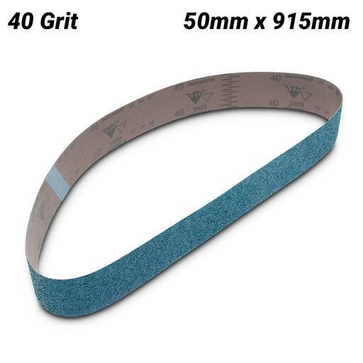 Sia Abrasives F03E007M0R 50mm x 915mm P40 Zirconia Alumina Sanding Belt