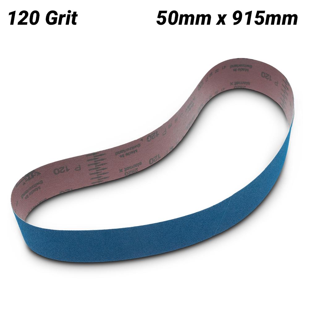 Sia Abrasives F03E001VE8 10-Pack 50mm x 915mm P120 Zirconia Alumina Sanding Belt – image 3