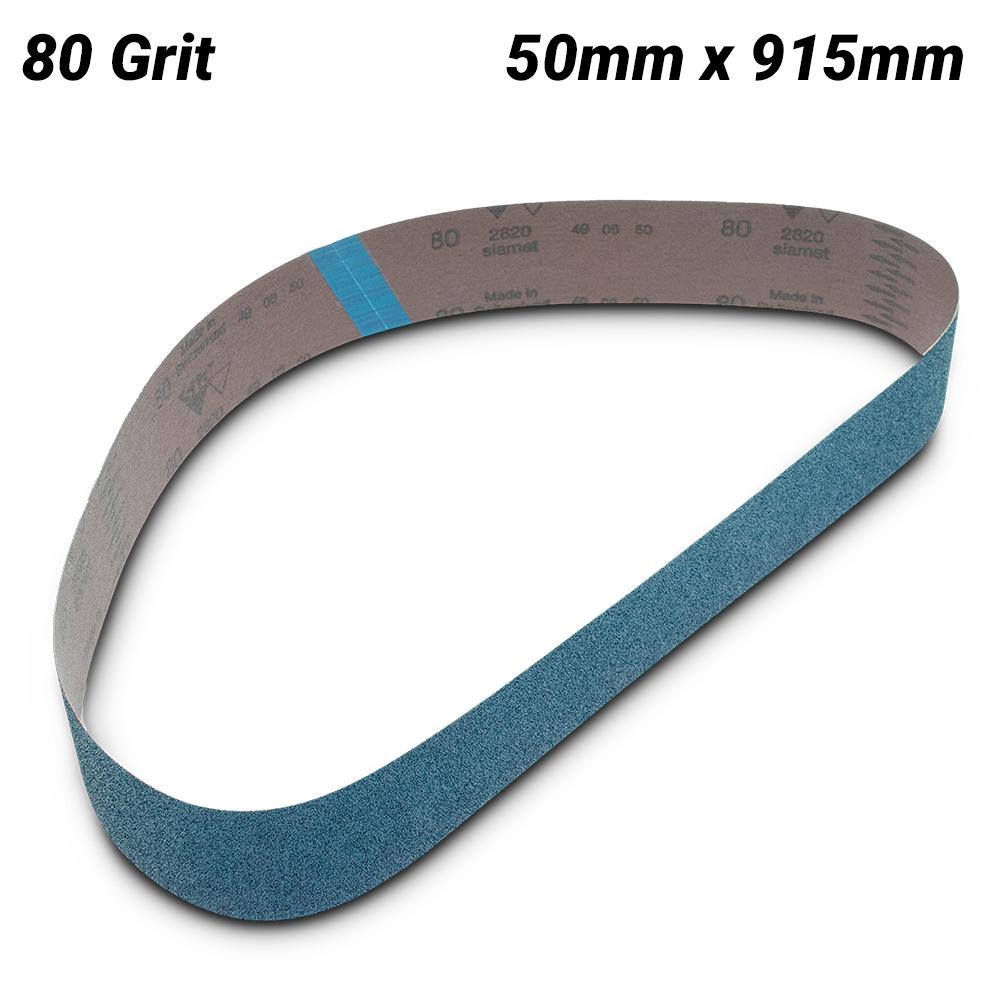 Sia Abrasives F03E007M0S 10-Pack 50mm x 915mm P80 Zirconia Alumina Sanding Belt – image 3