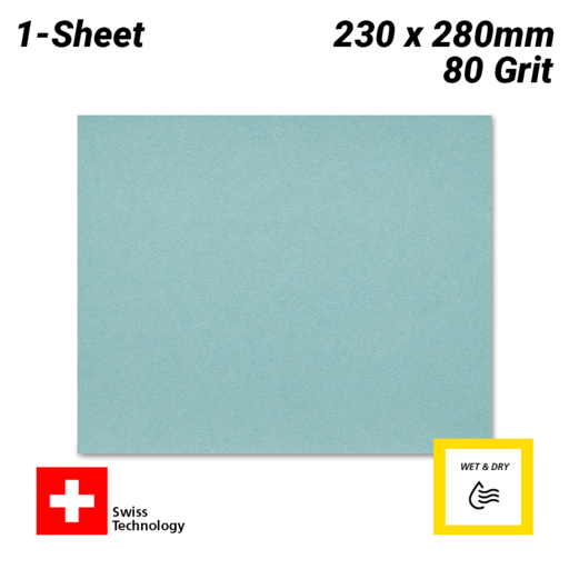 Sia Abrasives F03E0070NN 230mm x 280mm P80 Aluminium Oxide Wet/Dry Sand Paper Sheet