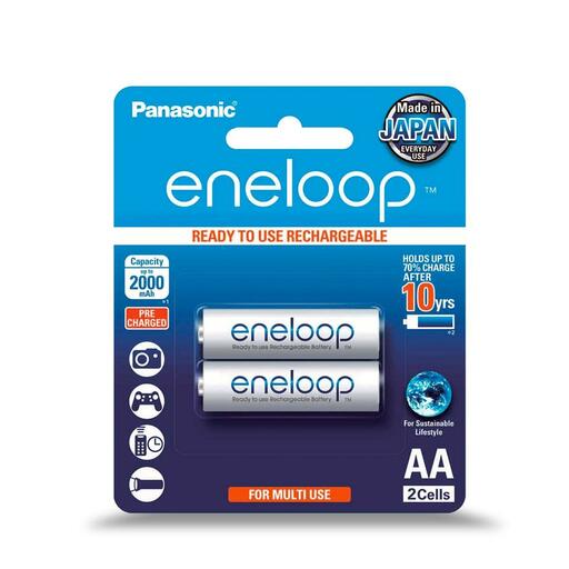 Panasonic BK-3MCCE/2BA 2-Pack Eneloop AA Blister 2000mAh Rechargeable Batteries – image 2