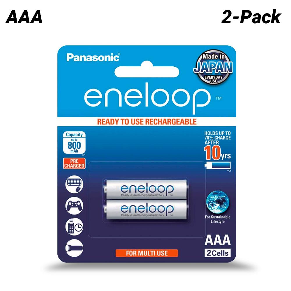 Panasonic BK-4MCCE/2BA 2-Pack Eneloop AAA Blister 800mAh Rechargeable Batteries – image 1