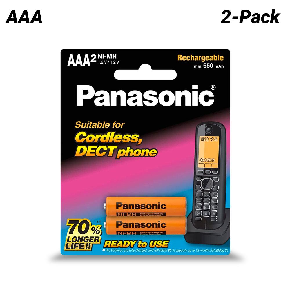 Panasonic BK-4LDAW/2BT 2-Pack AAA 700mAh DECT Phone Batteries – image 1