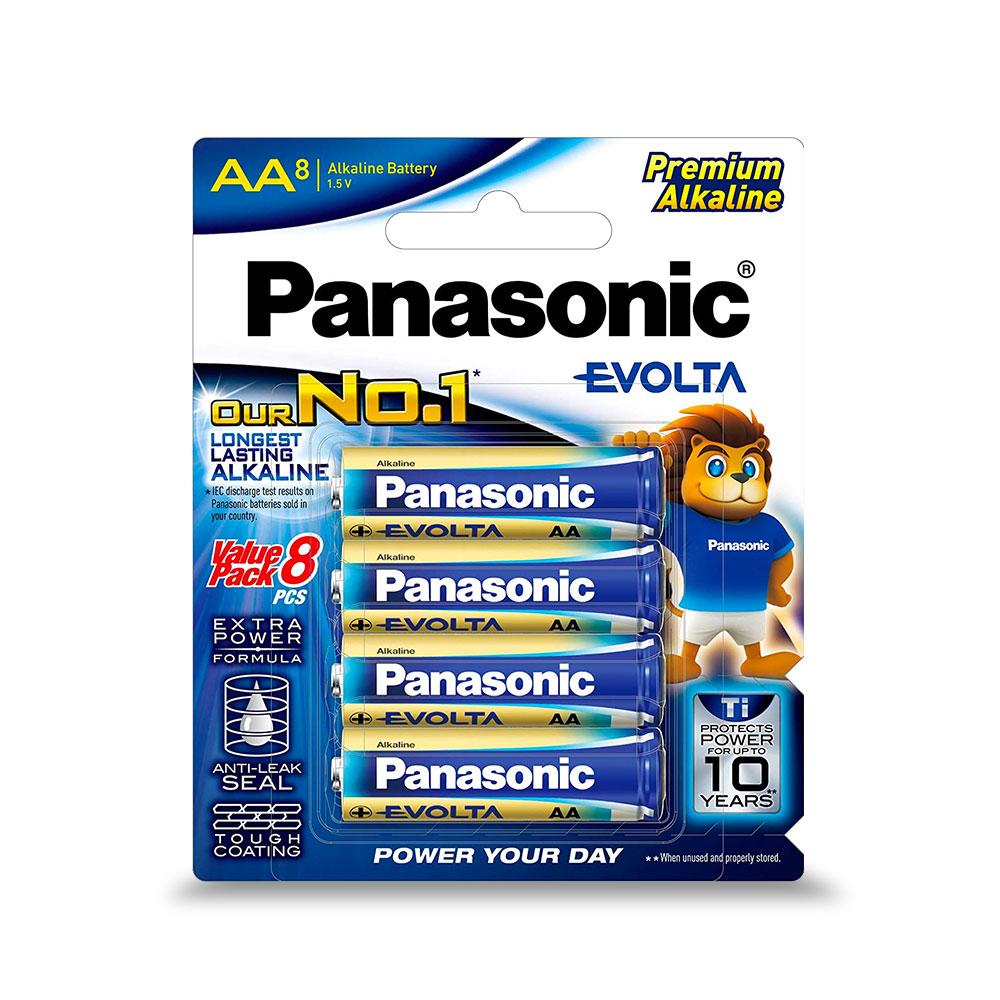 Panasonic LR6EG/8B 8-Pack AA Evolta Premium Alakine Batteries – image 2