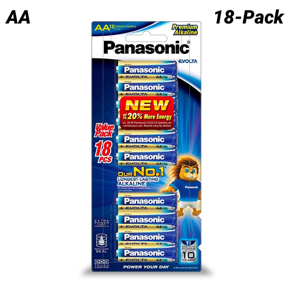 Panasonic LR6EG/18B 18-Pack AA Evolta Premium Alakine Batteries – image 1