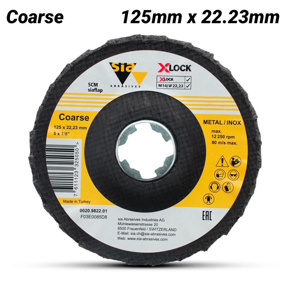 Sia Abrasives F03E0085D8 125mm x 22.23mm Coarse X-Lock SCM Flap Disc