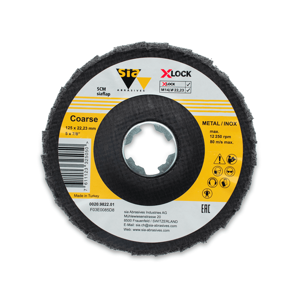 Sia Abrasives F03E0085D8 125mm x 22.23mm Coarse X-Lock SCM Flap Disc – image 6