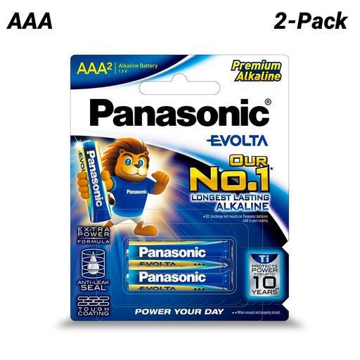 Panasonic LR03EG/2B 2-Pack AAA Evolta Premium Alakine Batteries
