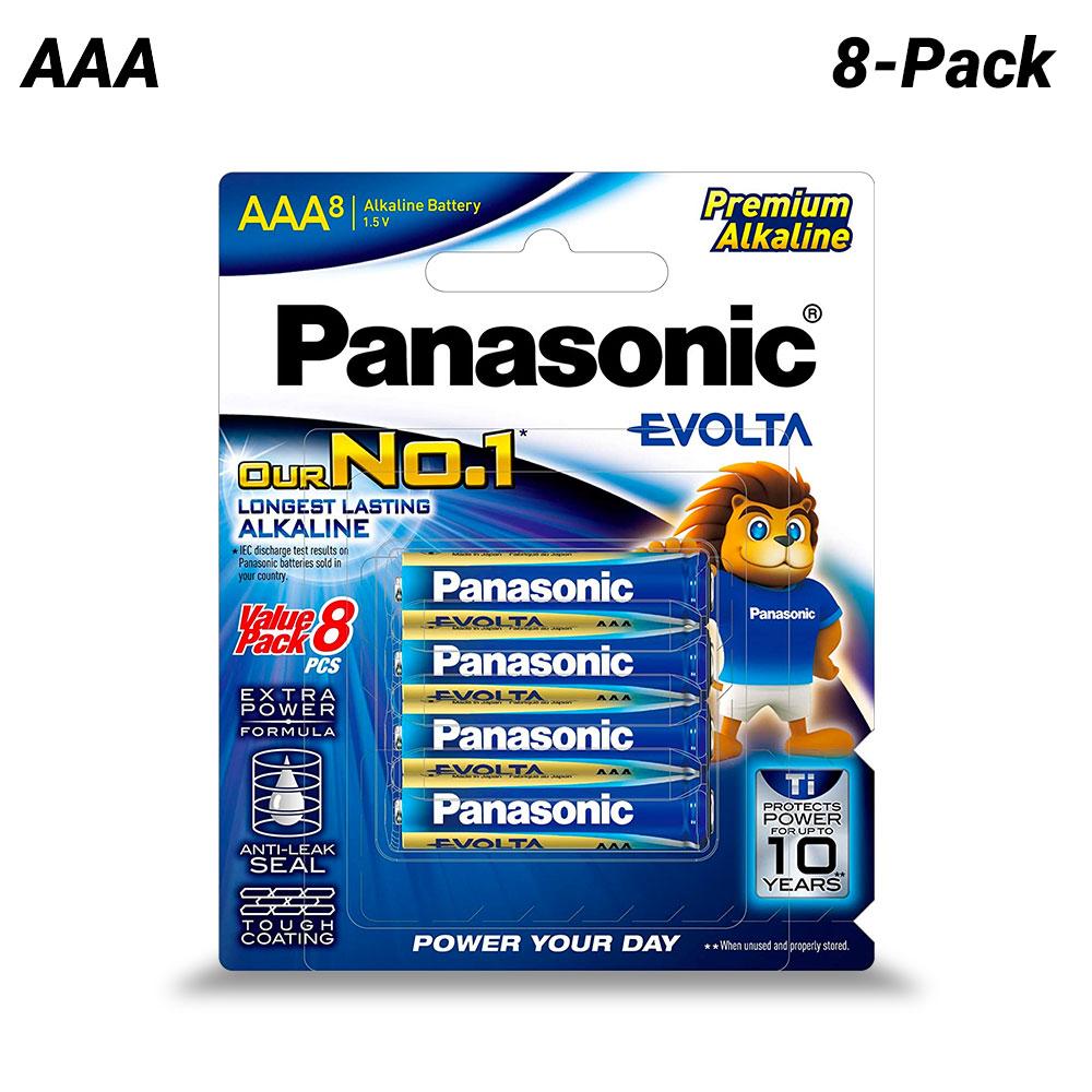 Panasonic LR03EG/8B 8-Pack AAA Evolta Premium Alakine Batteries – image 1