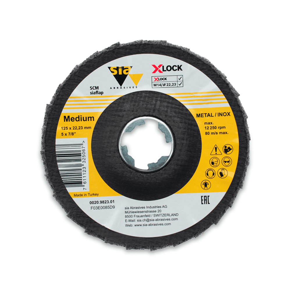 Sia Abrasives F03E0085D9 125mm Medium 6240 X-Lock SCM Flap Disc  – image 5