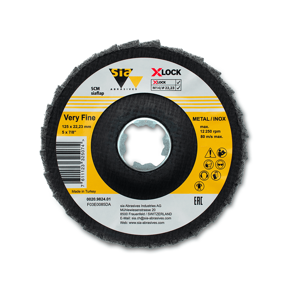 Sia Abrasives F03E0085DA 125mm Very Fine 6240 X-Lock SCM Flap Disc  – image 5
