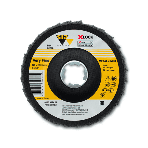 Sia Abrasives F03E0085DA 125mm Very Fine 6240 X-Lock SCM Flap Disc  – image 5
