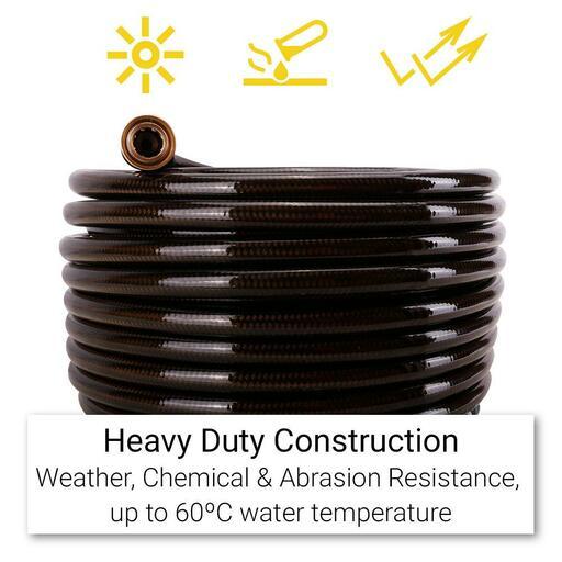 Super Hydro SHM20 20M 3/8" 4850PSI Non Marking Wire Braided Hose with Quick Connect Fittings – image 5
