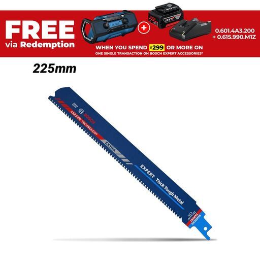 Bosch 2.608.900.368 225mm EXPERT Thick Tough Metal S 1155 EHM Reciprocating Saw Blade