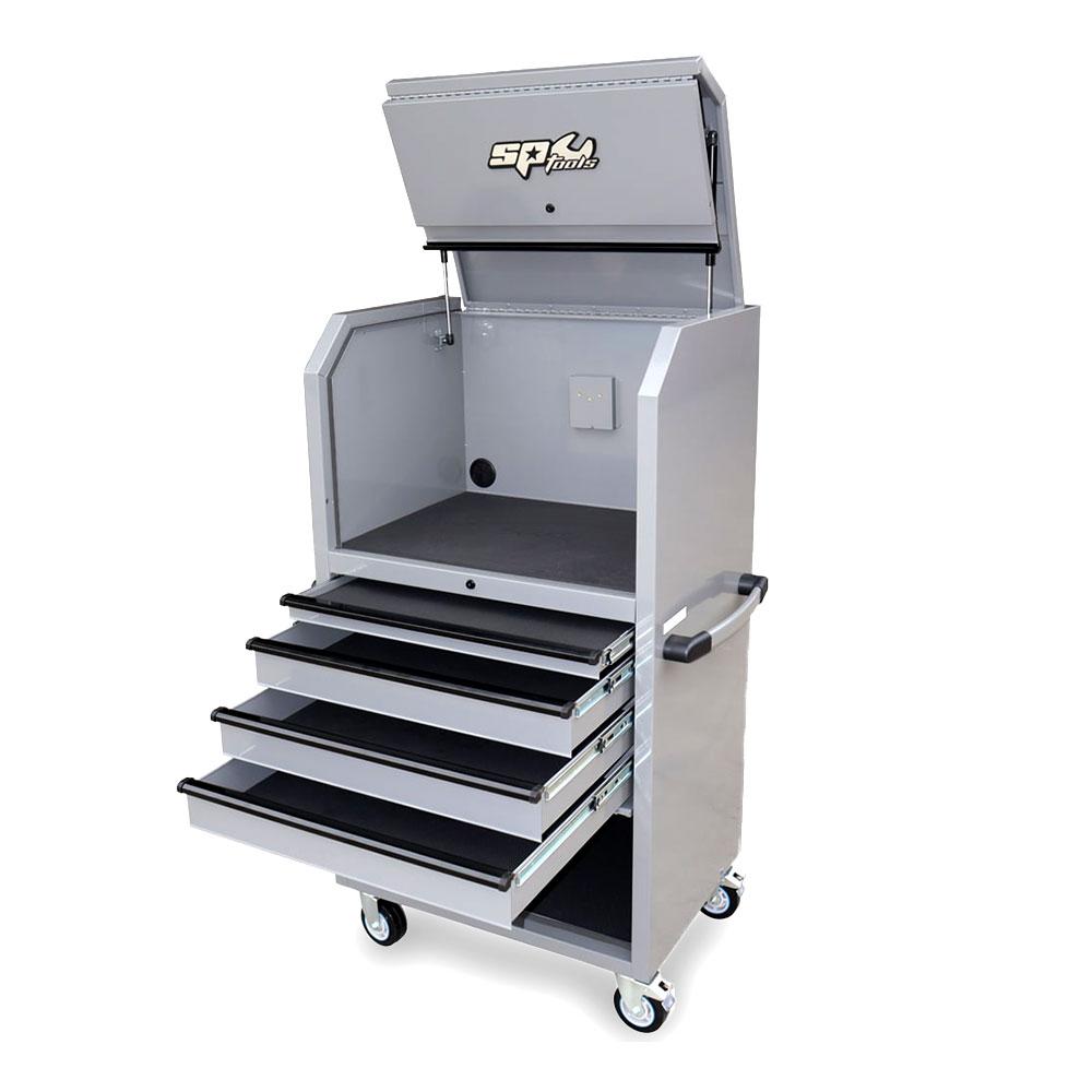 SP Tools SP44550LG-BLK USA Sumo Series 36" 4 Drawer Diagnostic Station - Lethal Grey / Black – image 1