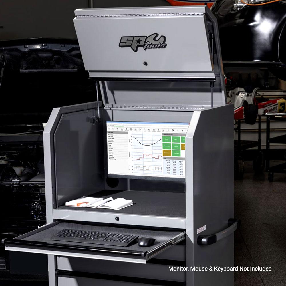 SP Tools SP44550LG-BLK USA Sumo Series 36" 4 Drawer Diagnostic Station - Lethal Grey / Black – image 3
