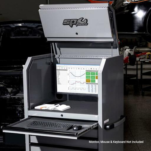 SP Tools SP44550LG-BLK USA Sumo Series 36" 4 Drawer Diagnostic Station - Lethal Grey / Black – image 3
