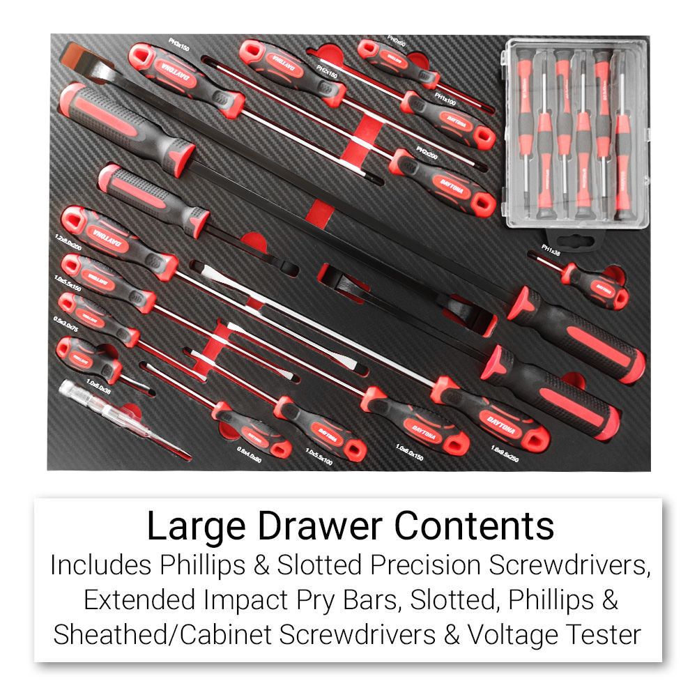 Daytona D450PSB 450pce Metric/SAE Tool Kit In 10 Drawer Tool Box – image 3