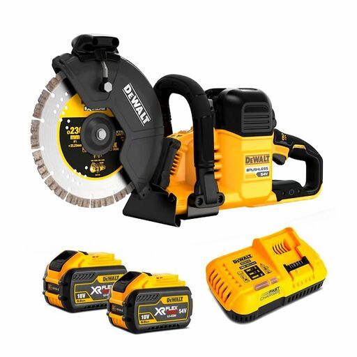 DeWalt DCS691X2-XE 54V 9.0Ah FlexVolt XR Li-ion Cordless Brushless 230mm (9") Cut-Off Concrete Saw Combo Kit