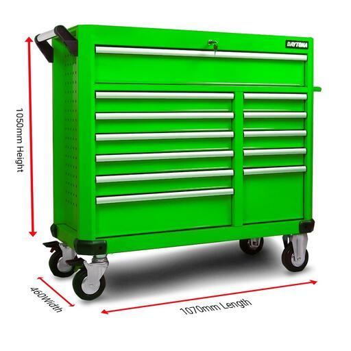 Daytona D655PSG 655pce Mechanical Tool Set with 43" 12 Drawer Green Roller Cabinet – image 14