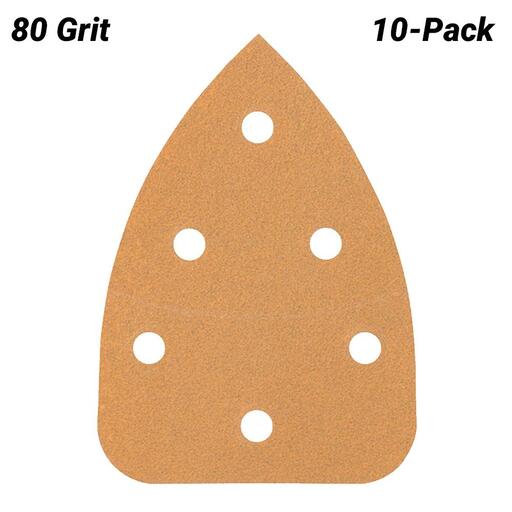 Bosch DELTA-BOGEN 6 LOCH (2.608.608.329) EXPERT 10-Pack 100mm x 140mm 80 Grit C470 Sanding Paper – image 2
