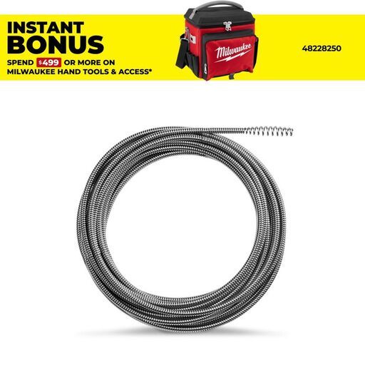 Milwaukee 48532674 8mm x 15m Drain Snake Cable