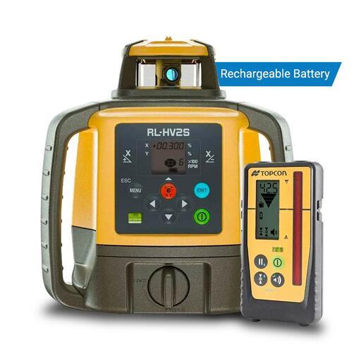 Topcon RLHV2S (105161202) Dual Grade Rotating Laser with Rechargeable Battery & LS100D Receiver