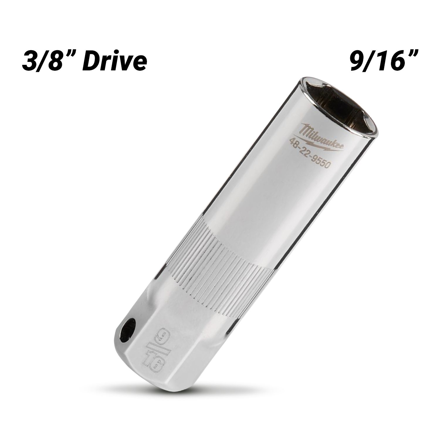 Milwaukee 48229550 3/8" Drive 9/16" 6 Point Spark Plug Socket – image 2