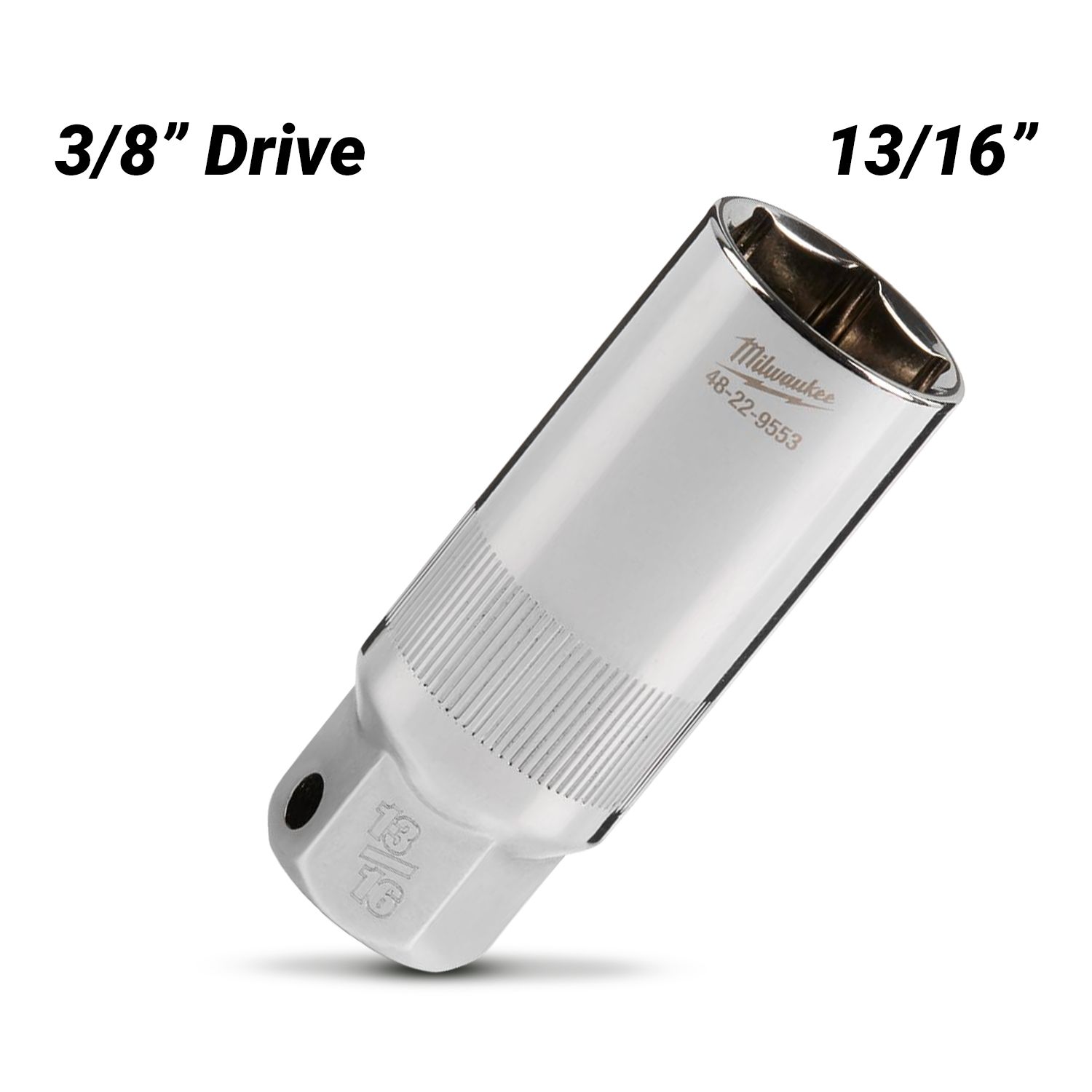 Milwaukee 48229553 3/8” Drive 13/16” 6 Point Spark Plug Socket – image 2